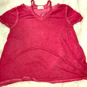 Faded hot pink top